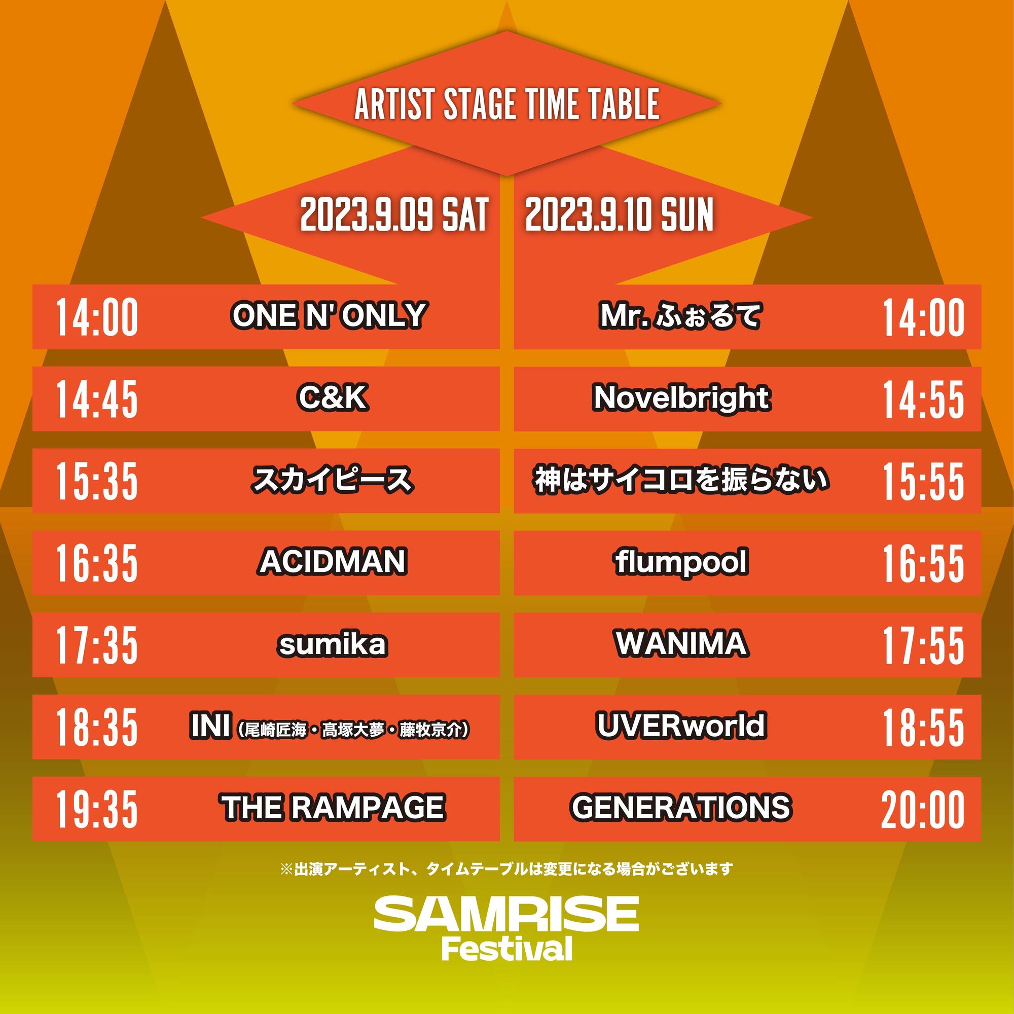 9/9(土)「SAMRISE Festival」にC&K出演決定！ | C&K